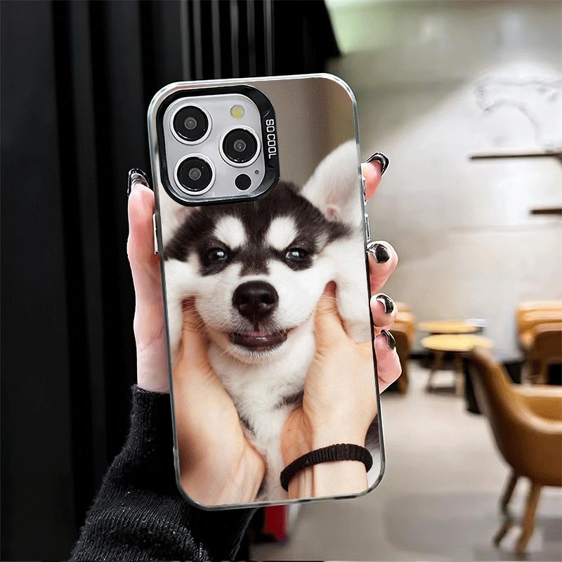 Аляскинский Хаски Милые Собаки Ударопрочный Чехол для Телефона для iPhone 17 Air 16 16E 15 Pro Max 14 Plus 13 Mini 12 Задняя Крышка Противоударный Fundas
