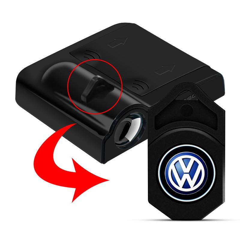 Car Door Emblem Light LED Welcome Lamp Wireless Laser Projector for VW Golf 3 4 MK3 MK4 Passat 3BG Polo 6N 9N Bora VentoKD4