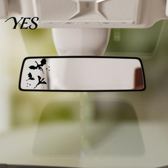 Spooky Car Exterior Decoration Flying Bat Rearview Mirror Stickers, PVC Decals for Vehicle Versatile Vinyl Surfaces Decoration, Waterproof Halloween