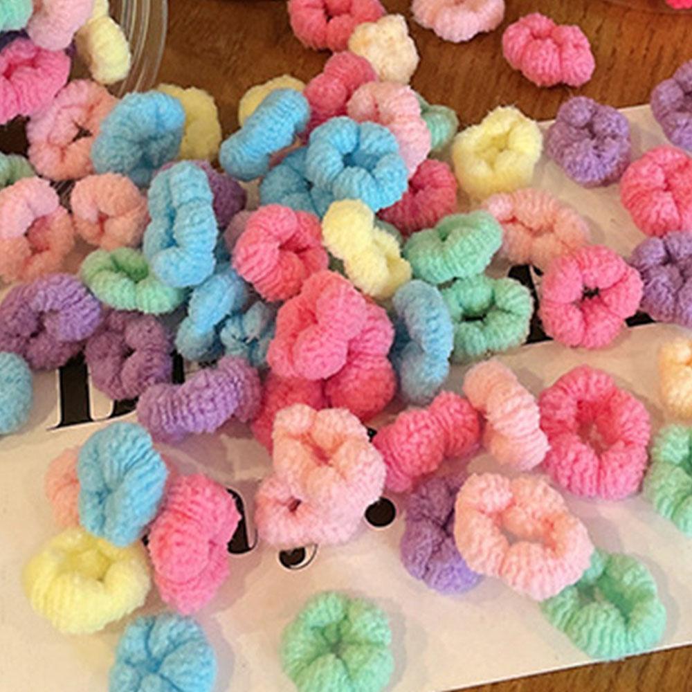 100 шт. Конфетных цветов Маленькие резинки для волос для собак для ухода за питомцами, Не повреждающие шерсть