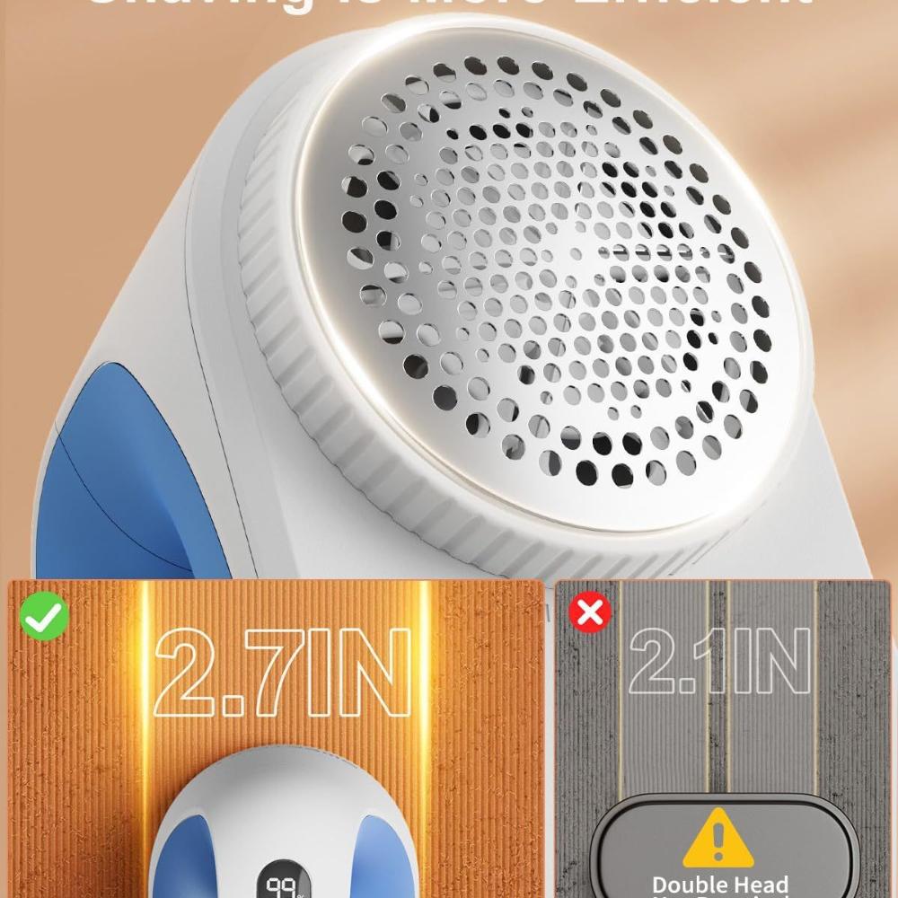 Hair Ball Trimmer, USB Rechargeable Portable Electric Pellets Fabric Sweater Fuzz Remover with Digital LED Display for Clothes