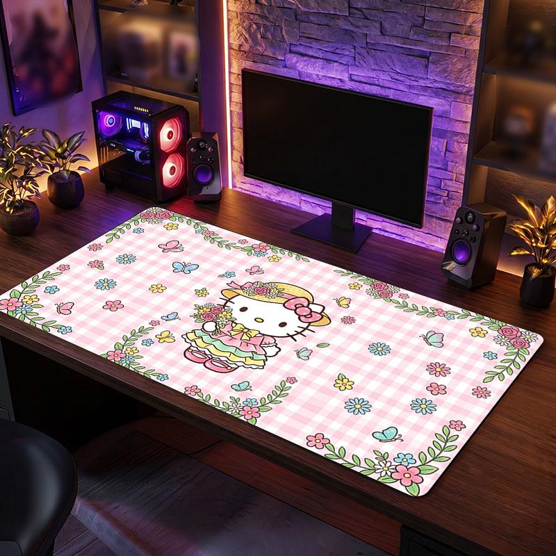 Big Mouse PadHello Kitty Extended Soft Desk Mat Gaming Office Computer Table Decor Mat