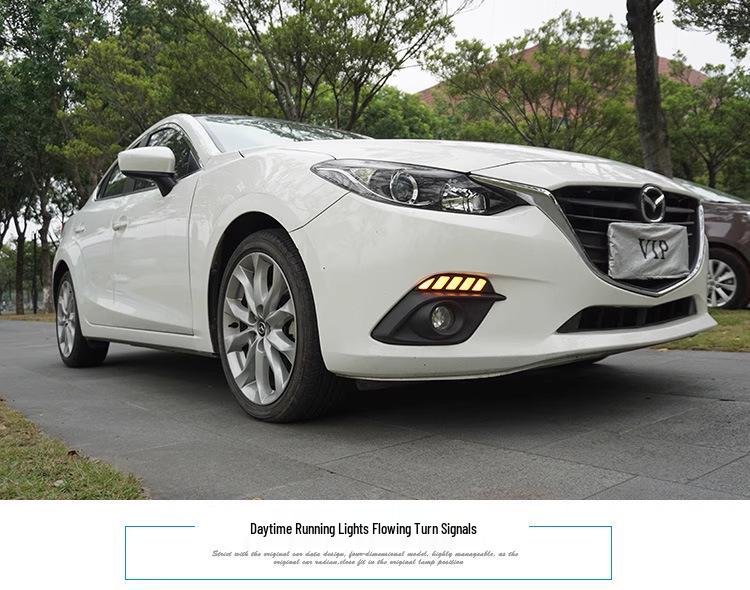 Mazda Axela 14-19 Светодиодные Дневные Ходовые Огни и Противотуманные Фары Комплект для Модификации Бампера