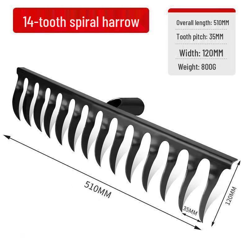 Кованые вручную спиральные грабли из марганцевой стали: Многофункциональный садовый инструмент