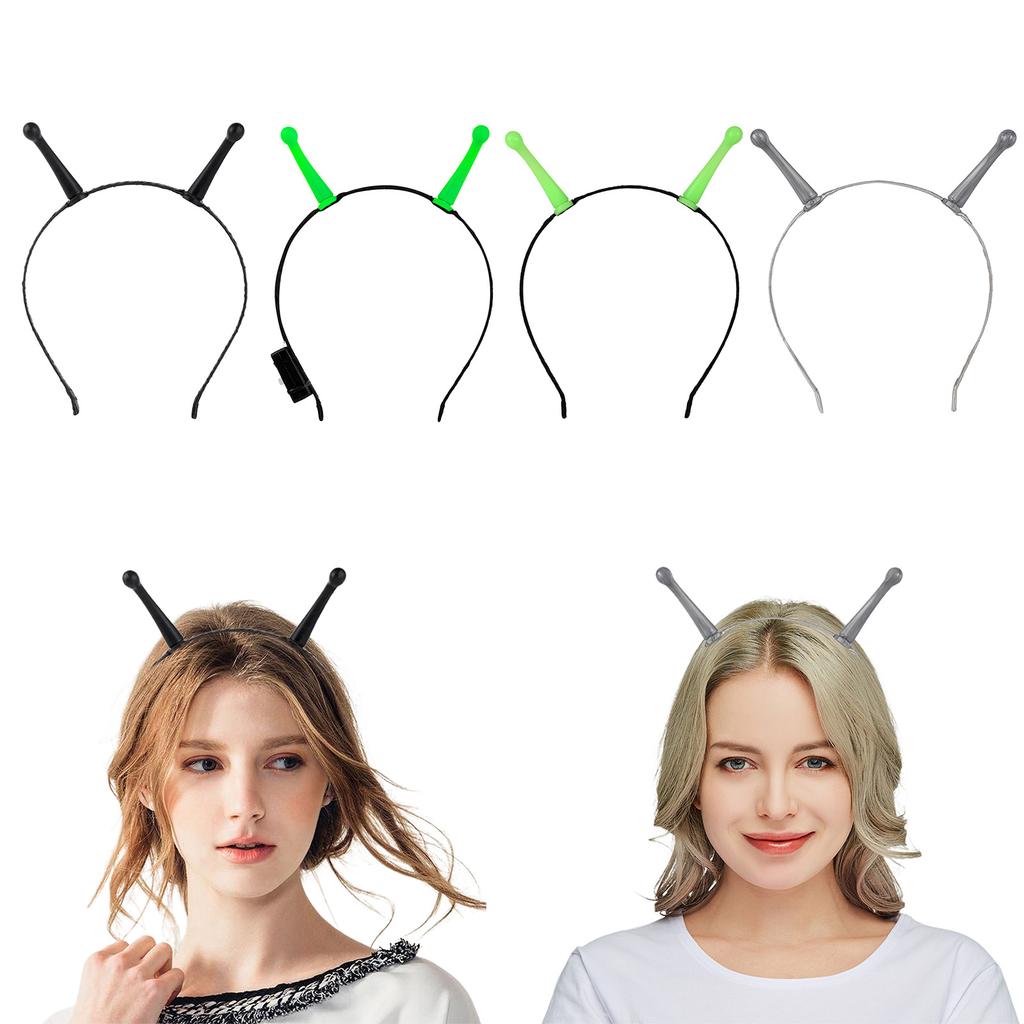 Light Up Antenna Headband Costume Cosplay Accessories Alien Headdress Cosplay Wear Gift for Teens Masquerade