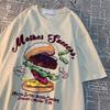 Футболка с короткими рукавами и принтом Delicious Burger American Retro Fun для мужчин и женщин, свободная универсальная футболка с короткими рукавами и забавным принтом