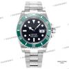 Мужские механические часы Rolex Submariner Зеленые и Черные