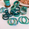 Dopamine Wavy-shape Acrylic Resin Chunky Bangles for Women Irregular Geometric Bracelet Minimalist Bracelet