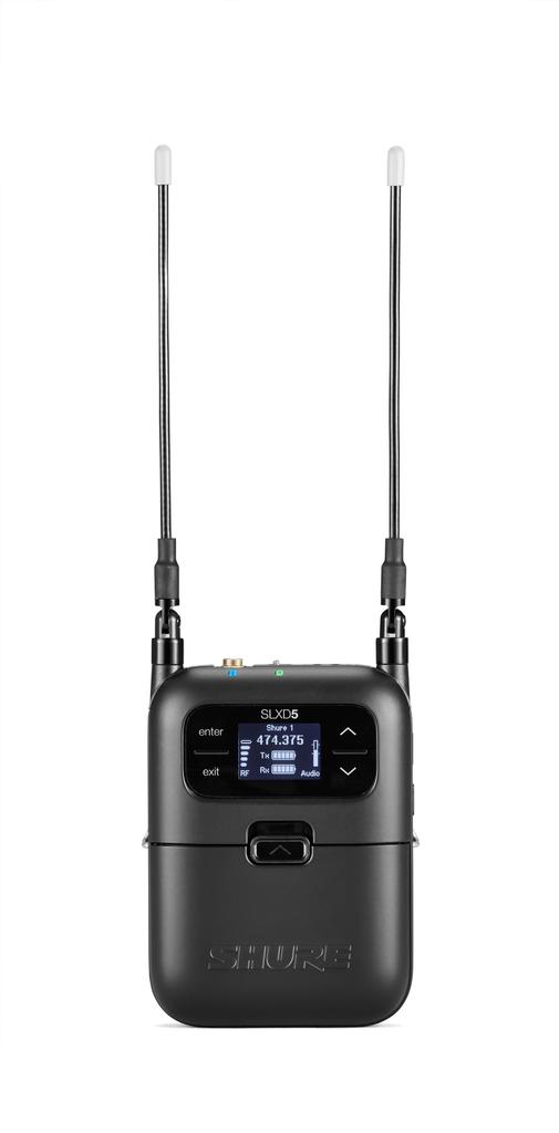 SHURE Single Channel Portable Digital Wireless Receiver SLXD5: Professional Singer Vocal Performance Live Event Presentation Speech Meeting Video