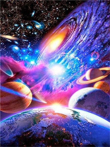 5D Алмазная картина Полный Круглый Квадратный Пейзаж Стразы Алмазная Вышивка Распродажа Космическая Мозаика Домашний Декор