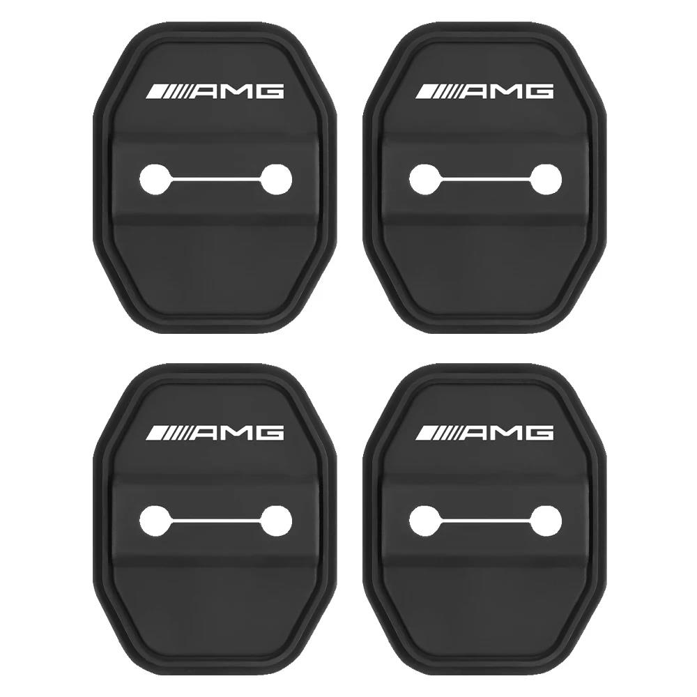 CRT1 Car Door Lock Protector Cover Stickers For Mercedes Benz AMG W126 W140 W190 W203 W204 W212 W222 Interior Mouldings GJM-SG-BENC