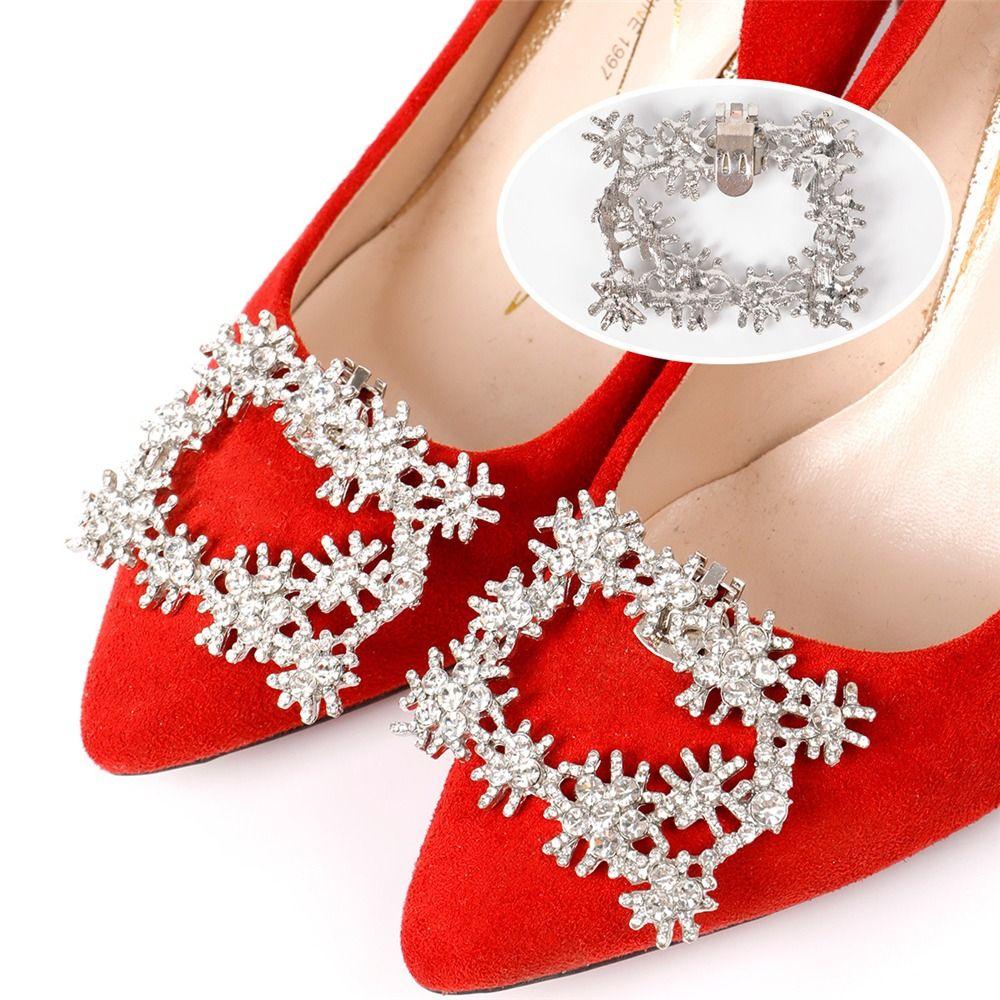 2 шт. Свадебные туфли невесты со стразами и кристаллами, клипсы для обуви, украшения для обуви, шармы-пряжки, ювелирные изделия