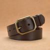 Men's Belt Genuine Leather Without Interlayer First Layer Cowhide Casual Pin Buckle Retro Cowhide Belt