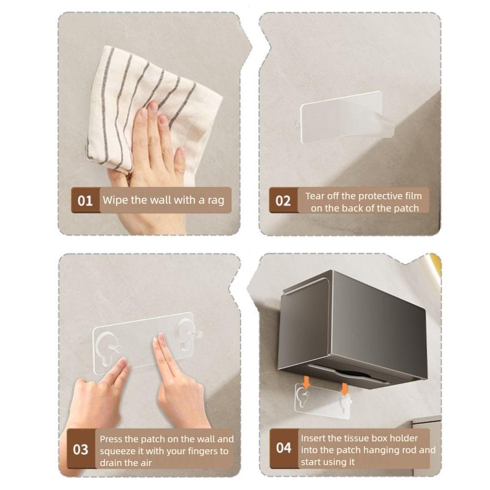 Waterproof Roll Paper Storage Rack Punch-Free Paper Towel Holder Bathroom Accessories