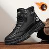 Осень Зима Плюшевые Толстые Теплые Мужские Хлопковые Ботинки Модные Уличные Высокие Мужские Зимние Ботинки