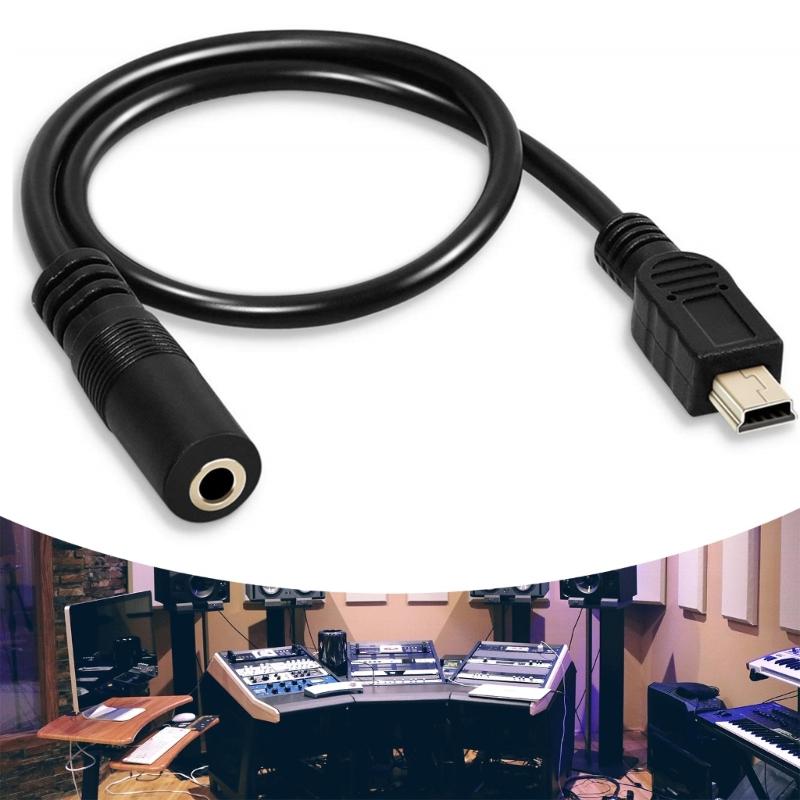 DC3.5mm Female to Mini 5Pin Male Sound Cable for Connecting Microphones and Earphones