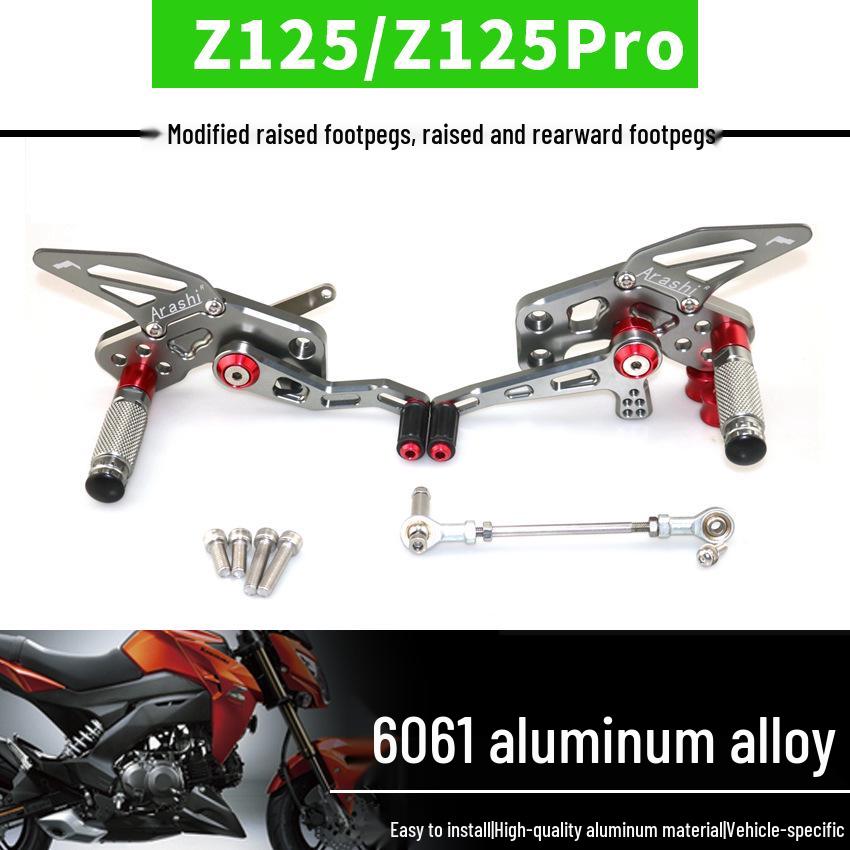Kawasaki Z125/Z125Pro Racing Style Raised Footpegs Assembly