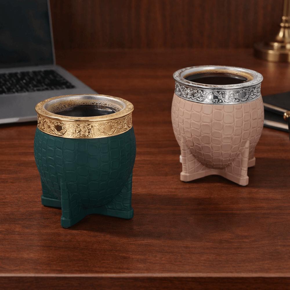 Flat Bottomed Eggshell Cup Tortoiseshell Pattern Mate Cup Durable Coffee Cup Office