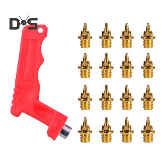 100 шт. шипов для беговых лыж из углеродистой стали, шипы для беговых и кроссовых кроссовок с ключом для шипов для спринтерских спортивных кроссовок