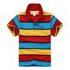 Детская хлопковая футболка-поло в полоску в европейском и американском стиле на весну и лето
