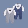 Baby Gentleman Romper: Spring/Autumn Newborn Outfit, Full Moon, One-Year-Old Two-Piece Crawling Suit