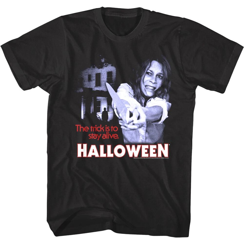 Halloween Trick is to Stay Alive Laurie Strode Men's T Shirt Horror Movie Jamie