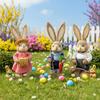 1/2 шт. Пасхальный кролик, украшение для вечеринки, реалистичное украшение ручной работы, декор для дома и магазина, деревенский ретро-стиль, подарок, реквизит для витрины