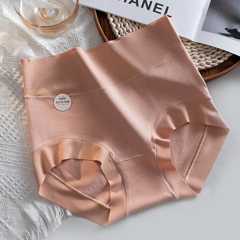 Xinjiang Long Staple Cotton High Waist Briefs Hip Lifting Abdominal Underwear for Women Comfortable Antibacterial Plus Size Women's Underwear Panties