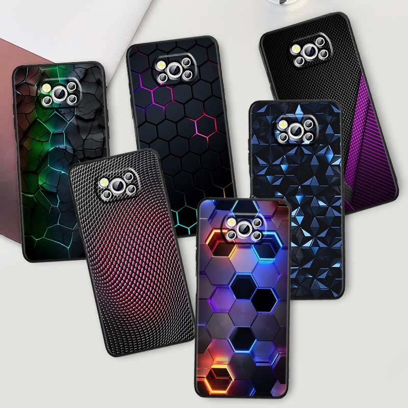 Креативный металлический узор Для Xiaomi Mi Poco F3 F4 F5 F6 X3 X4 X5 X6 X7 M3 M4 M5 M6 M7 GT Pro 5G Черный чехол для телефона