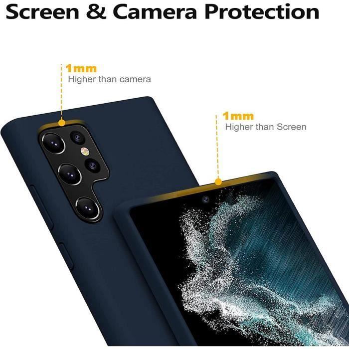 Coque de Protection - BOOLING - pour Samsung Galaxy S22 Ultra - Silicone Souple - Antichoc - Ultra Slim - Bleu Marine