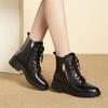 Non-slip Soft Leather Women's Martin Boots Autumn and Winter New Warm Thick Heel Women's Versatile Boots
