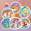 1 Set Kids DIY Diamond Painting Cartoon Pegasus Mermaid Tiger Dinosaur Dog Pattern