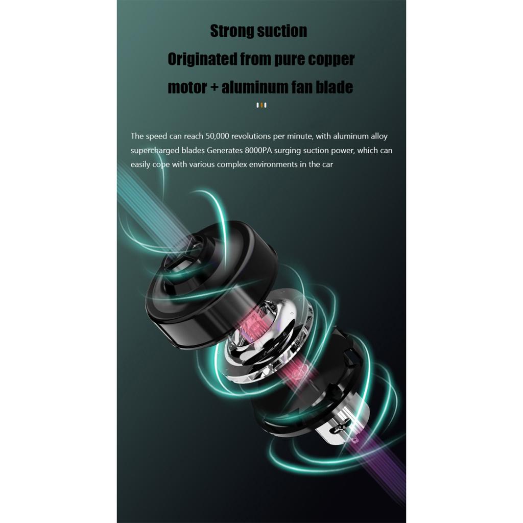 45000Pa Wireless Car Vacuum Cleaner Cordless Handheld Auto Vacuum Home & Car Dual Use Mini Vacuum Cleaner With Built-in Battrery