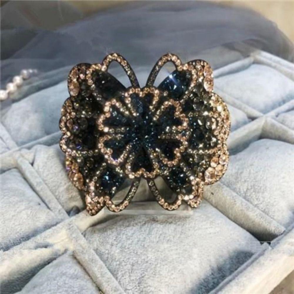 New Women Elegant Hair Accessories Barrettes Headband Crystal Hairpin Flower Hair Clip