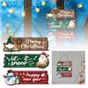 Snowman Wall Hanging Pendant Santa Claus Wood Door Card Creative Christmas Ornament Outdoor