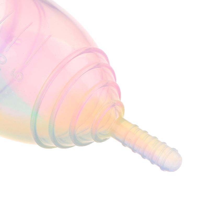 Прочная многоцветная мягкая менструальная чаша, силиконовая женская менструальная чаша для здоровья, многоразовая чашка