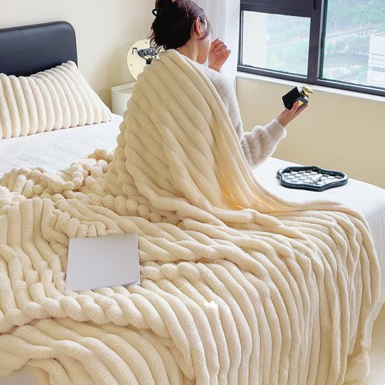 Kids Throw Blanket Super Soft Imitation Rabbit-Fur Flannel Blanket Living Room Warm Blanket Home Decor