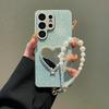 Применимо к чехлу для мобильного телефона Samsung S26Ultra с зеркалом для макияжа S25ULTRA, полностью закрывающий, инкрустированный бриллиантами, с мелкими блестками для объектива