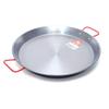EL CID Spanish Paella Pan with Red Handle, Professional Paella Pan with Recipe, 42cm, Serves 10