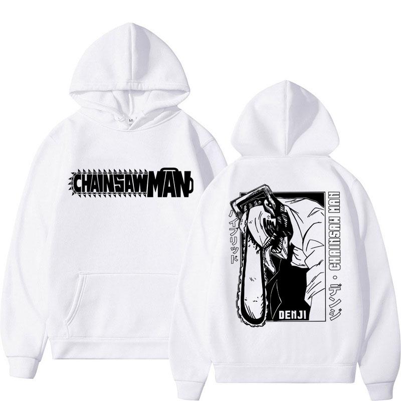 Mange Y2k Japan Anime Chainsaw Man Hoodie 90s Vintage Long Sleeve Makima Harajuku Oversized Fleece Hoody Sweatshirt