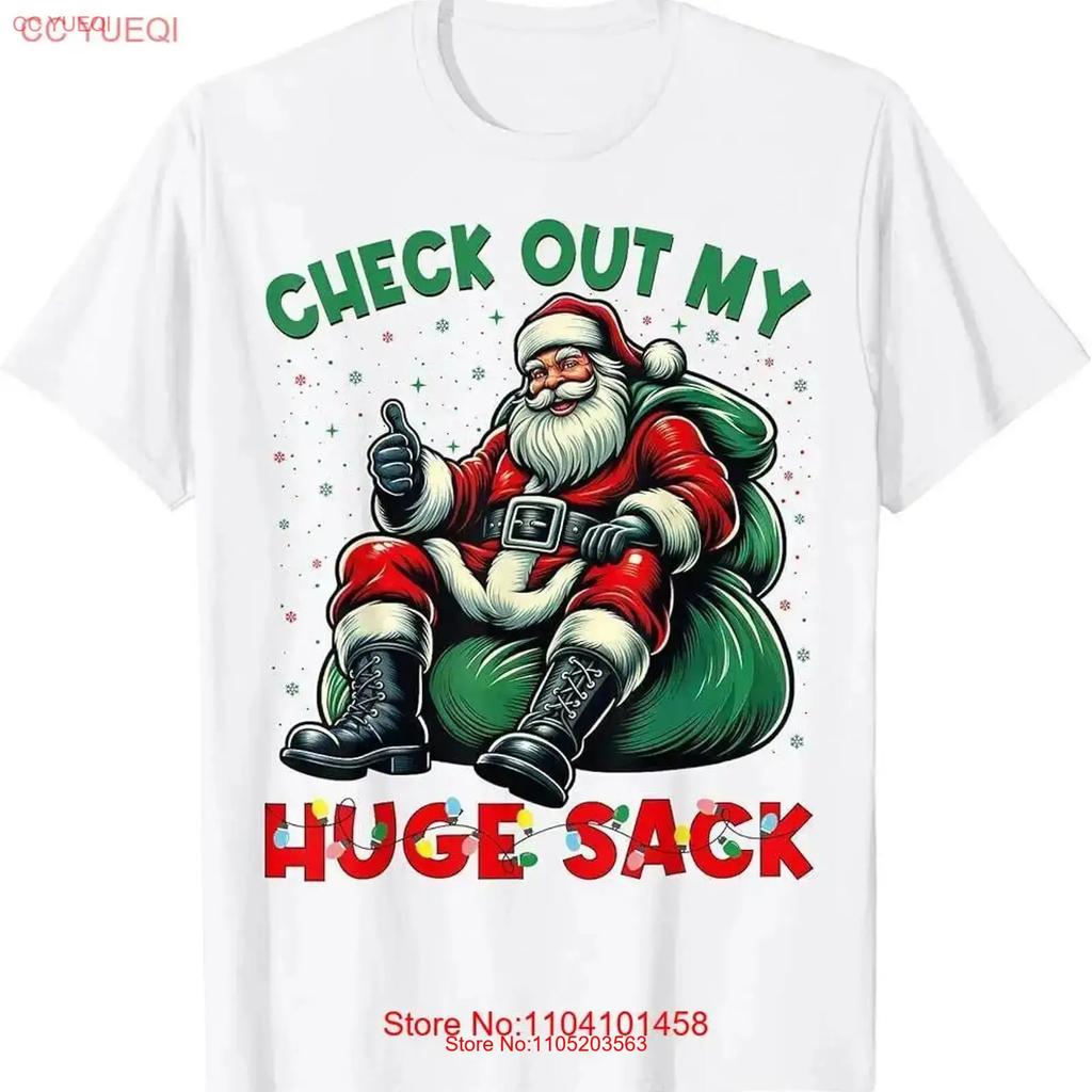 Check Out My Huge Sack Santa Christmas 2024 T Shirt Vintage Versatile Soft Fashion Slightly Comfortable Unisex