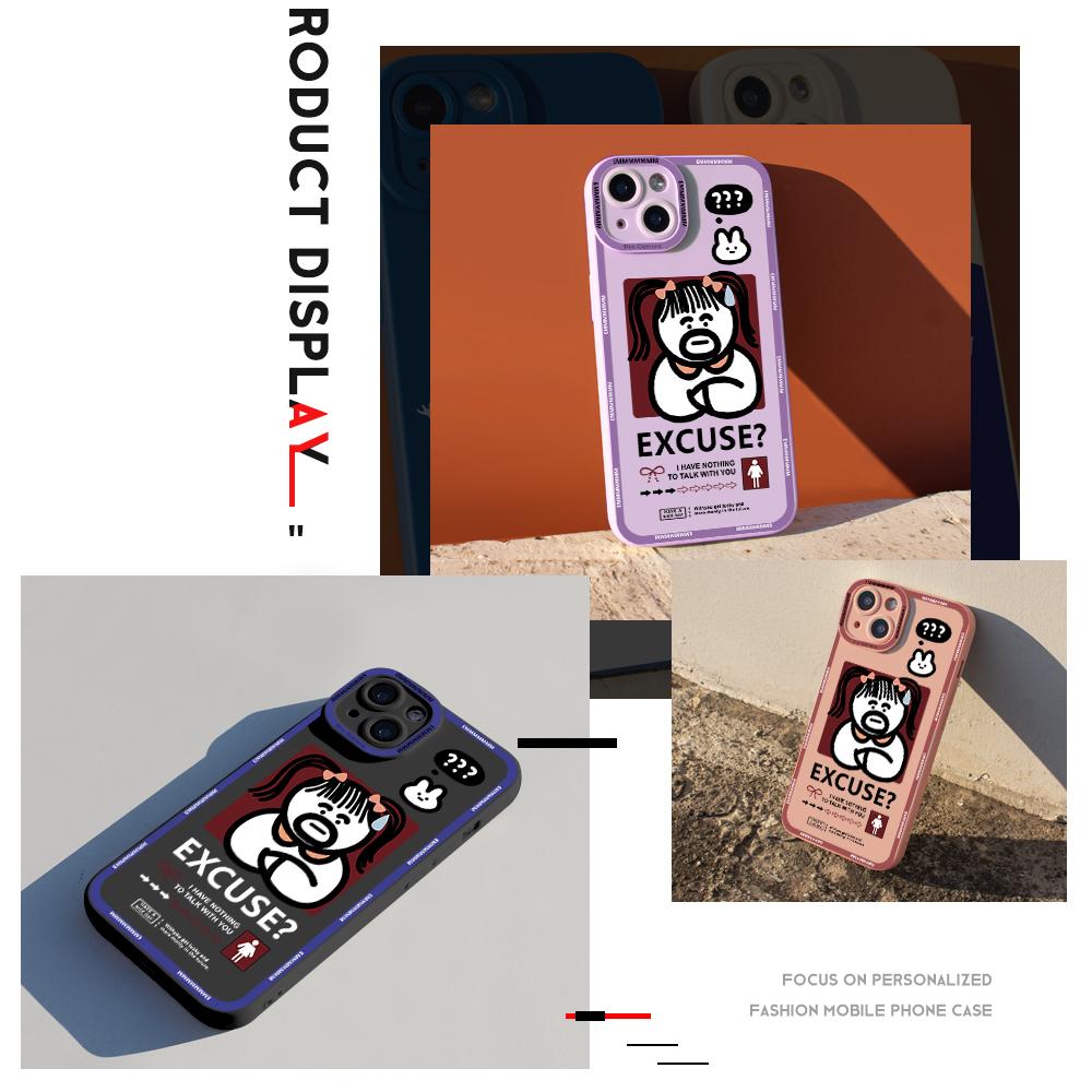 Phone Case Soft Rubber TPU Cellphone Casing Full Cover Camera Protection Design Shockproof Cover for Vivo