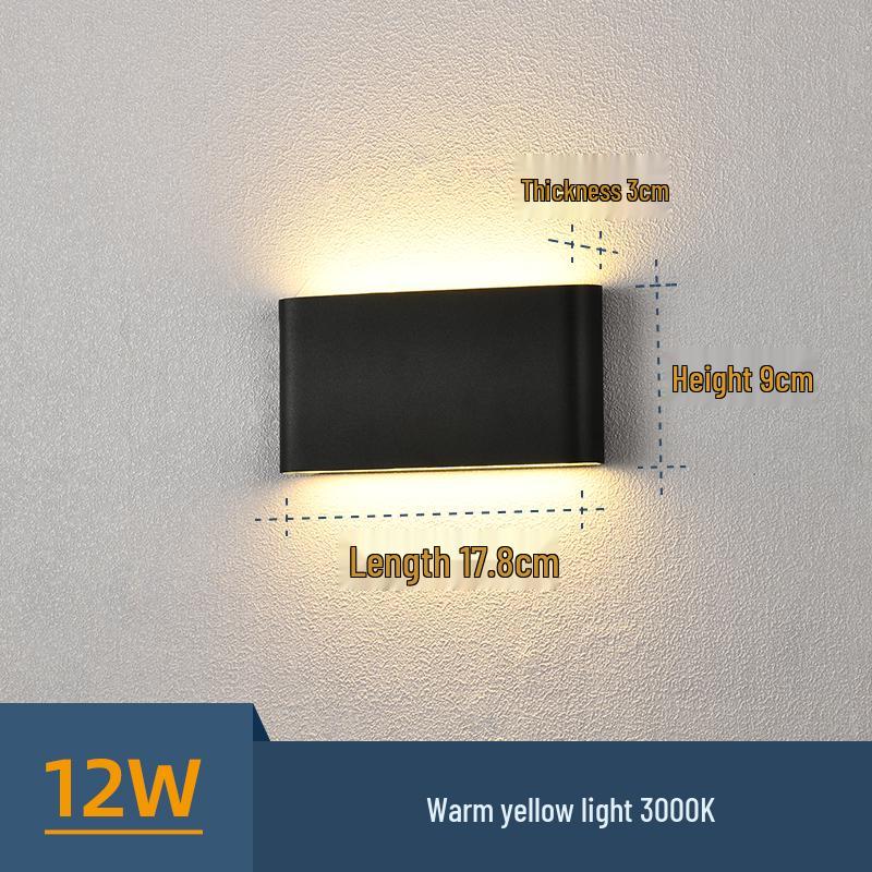 Universal Waterproof Wall Washer Light for Balcony, Courtyard, or Terrace - Exterior Up and Down Outdoor Lighting
