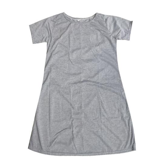 Summer Mini Dress Short Sleeves A-line Round Neck Solid Color Above Knee Length Simple Style Short Dress Dating Beach Party Dress