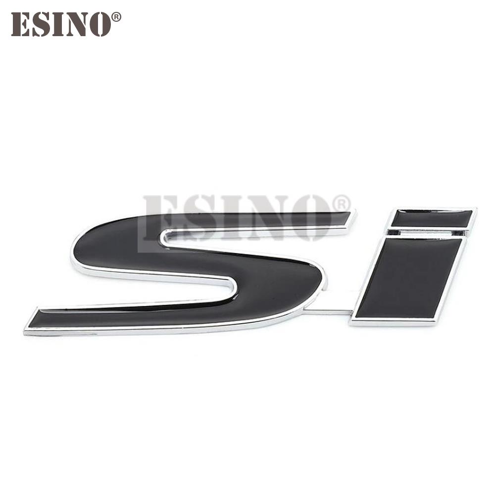 New Car Styling 3D Metal Adhesive Front Grill Chrome Zinc Alloy SI Emblem Badge Auto Accessory for Honda Civic Si