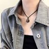 Chinese Style Lion Pendant Necklace Simple Clavicle Chain Vintage Choker Necklace Fashion Jewelry Gift for Women Men
