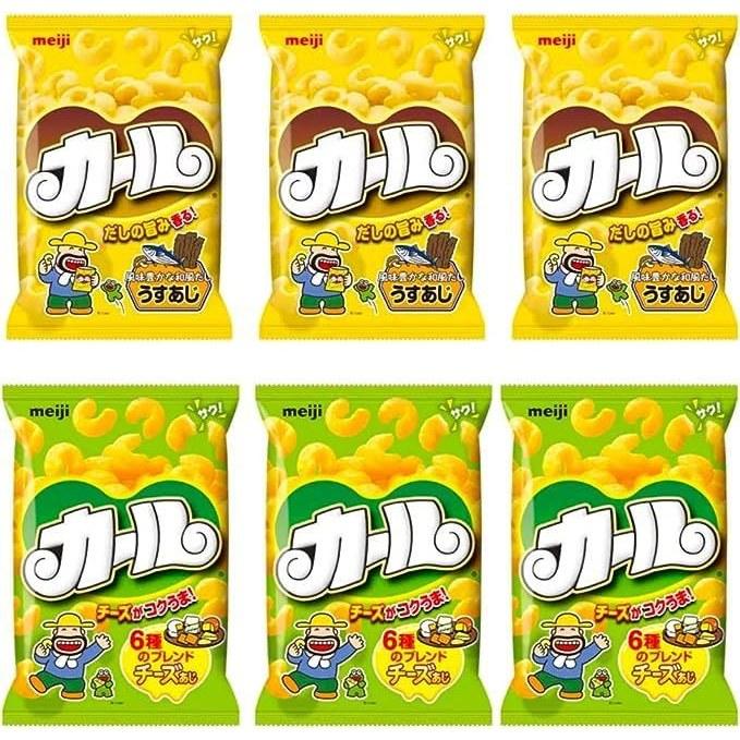Meiji Curl (3 bags cheese + 3 light flavor total 6 bags)