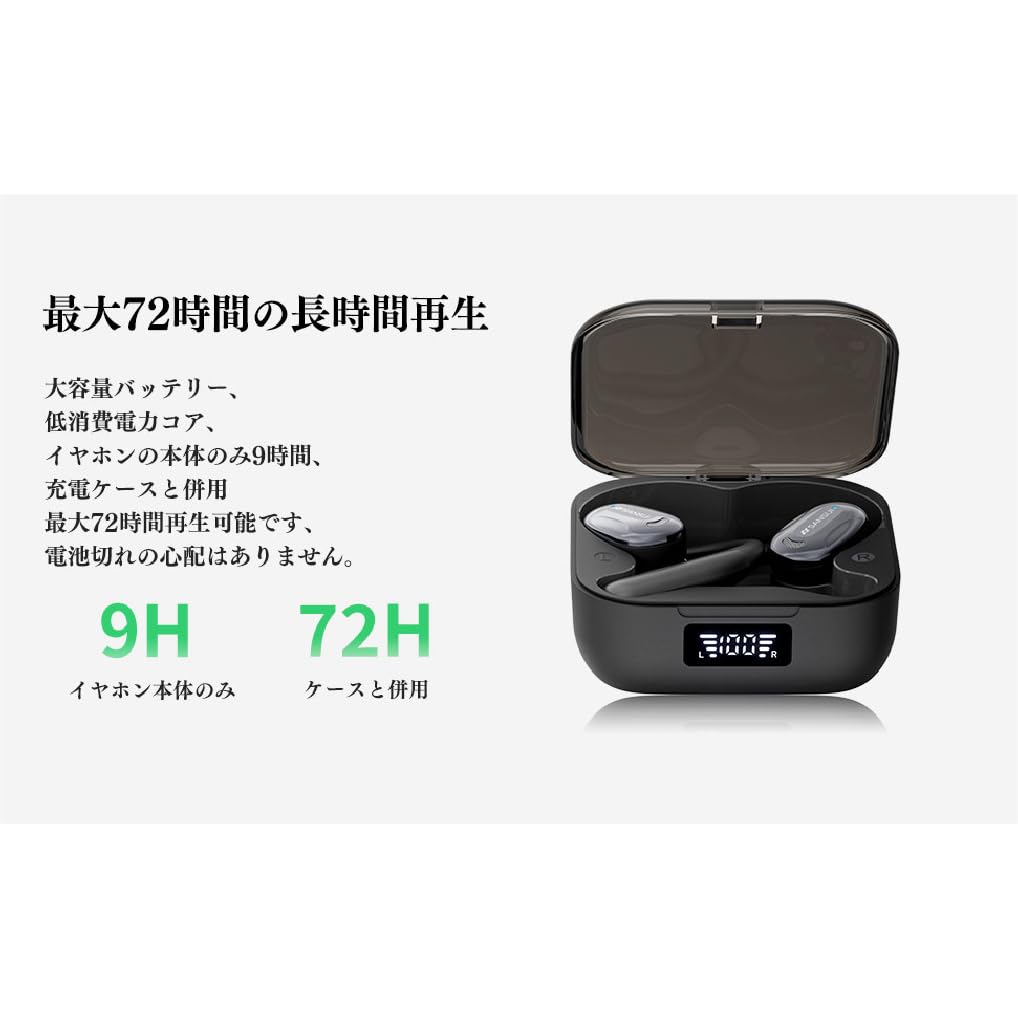 Беспроводные наушники SANSUI Bluetooth 5.4 Шумоподавление Автоматическое сопряжение IPX4 Сверхдлительное время работы Быстрая зарядка Type-C Кодеки AAC SBC Компактные