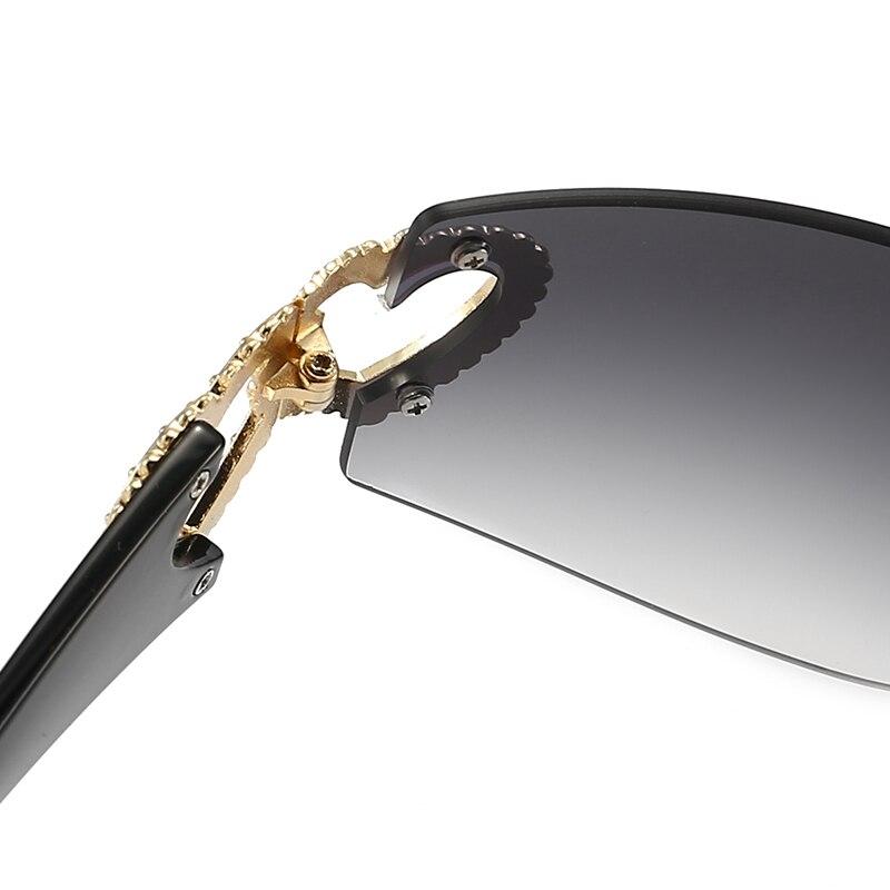 Женские модные солнцезащитные очки без оправы, цельные роскошные солнцезащитные очки, очки для вождения, путешествия