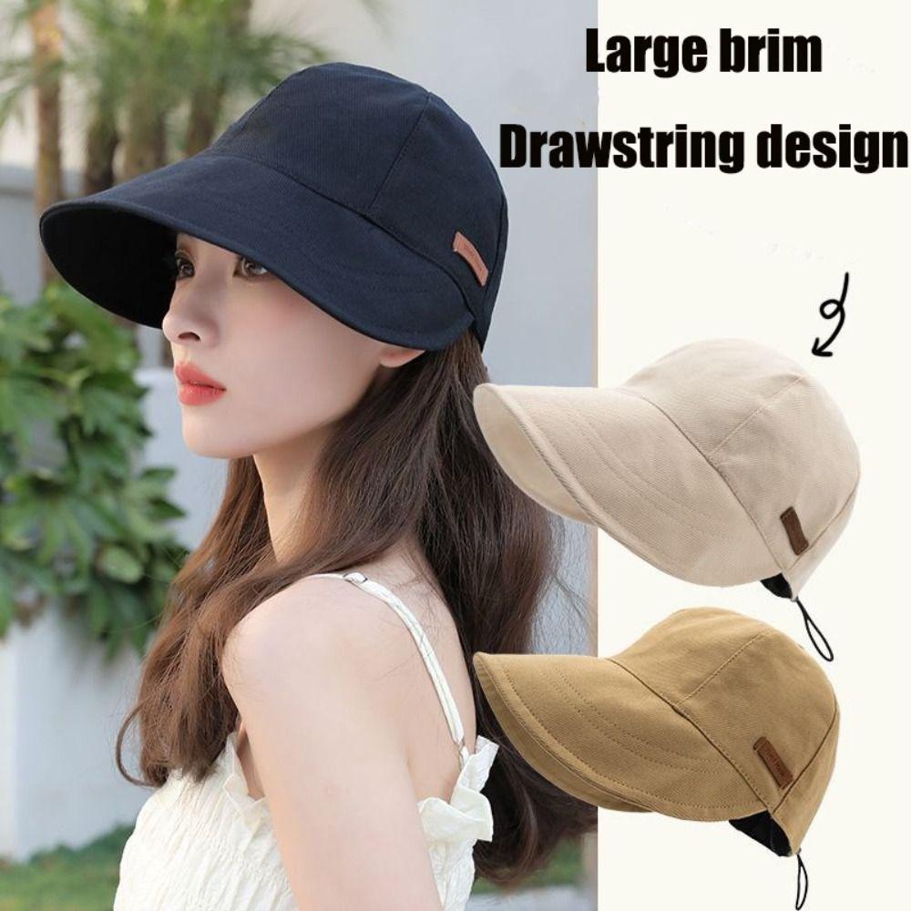 Мужская и женская портативная шляпа от солнца с широкими полями, пляжная кепка, рыбацкая кепка, шляпа-ведро